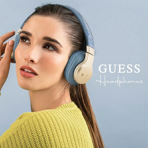 Беспроводные наушники Guess wireless headphones GUBH604GEMB синий рассрочка