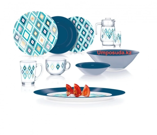 Столовый сервиз Luminarc Junia Blue 46 пред. 6 перс. купить