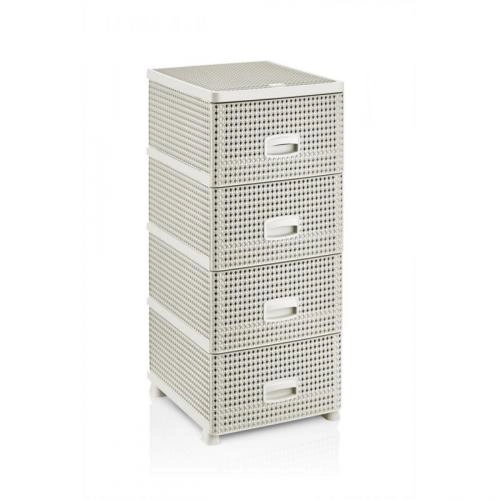 Комод пластиковый Rio 90x37x43см (бежевый, белый, серый, розовый) купить