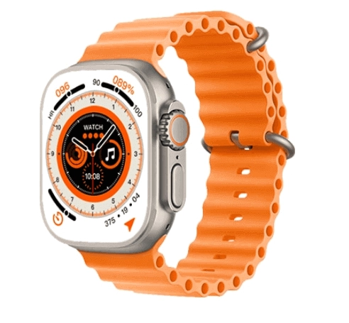 Смарт часы DT NO.1 8 Ultra Orange - фото №2 Смарт часы DT NO.1 8 Ultra Orange купить