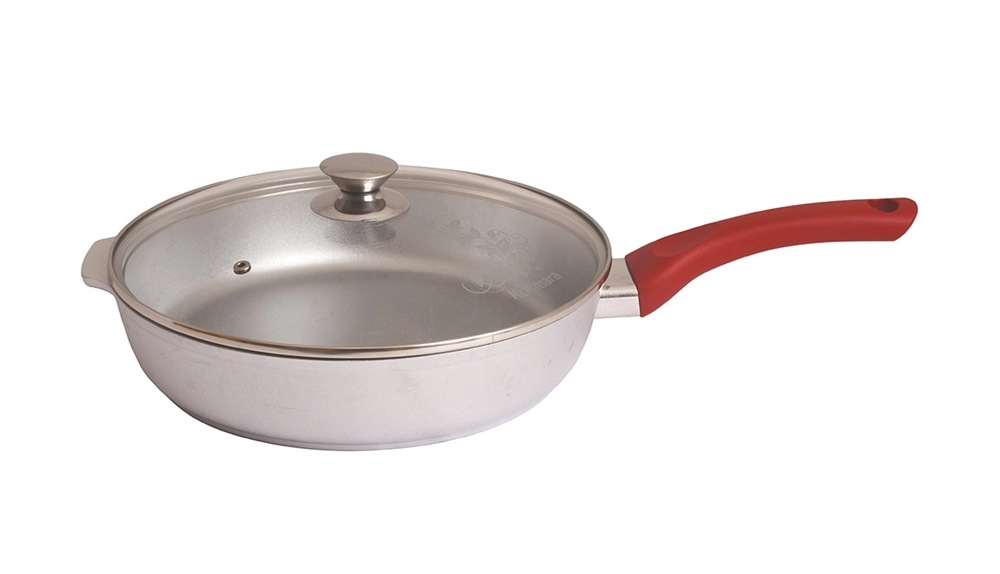 Сковорода 280/65мм с ручкой (стеклянной крышкой) Kukmara (с283) купить