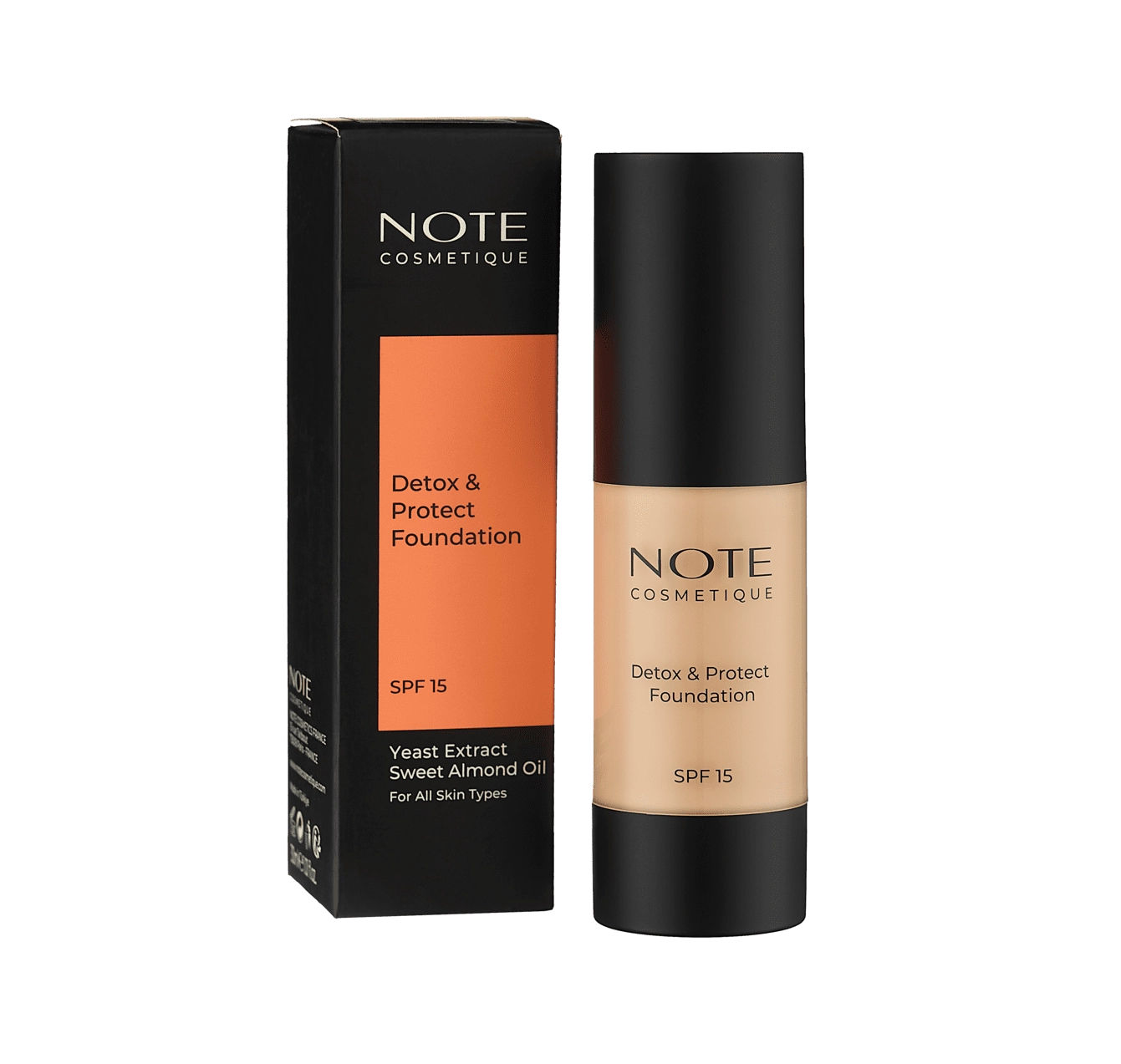 Тональный крем  NOTE DETOX AND PROTECT FOUNDATION 100 SPF15 (30 ml) купить
