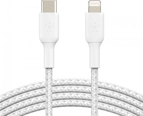 Belkin USB-C - Lightning Braided 1 m (CAA004BT1MWH) oq kabeli sotib olish