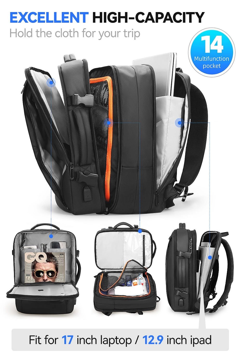 Рюкзак Mark Ryden MR9872 17.3" чёрный недорого