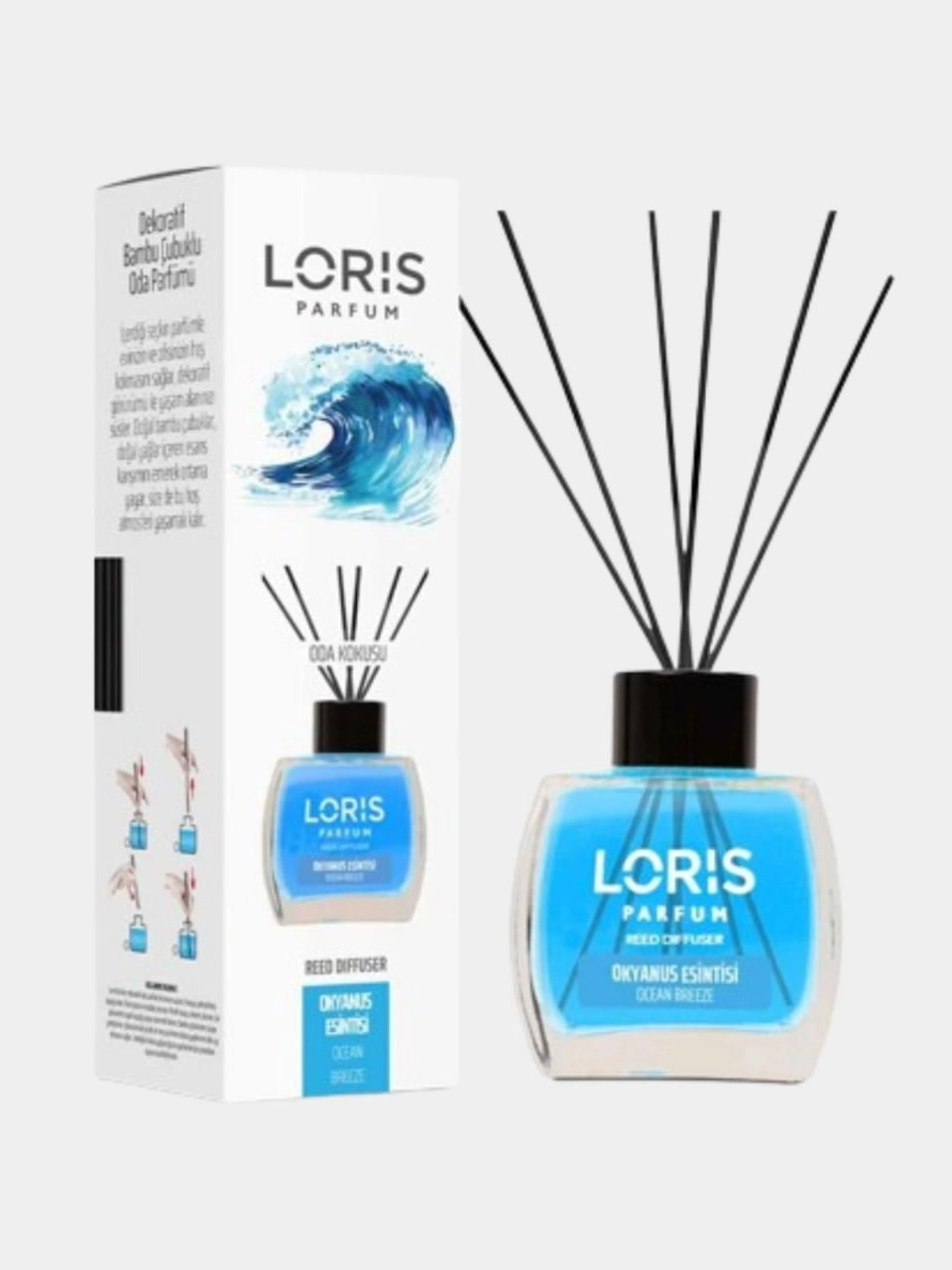 Ароматический диффузор в стеклянном флаконе  Loris Parfum океан, 120 мл купить