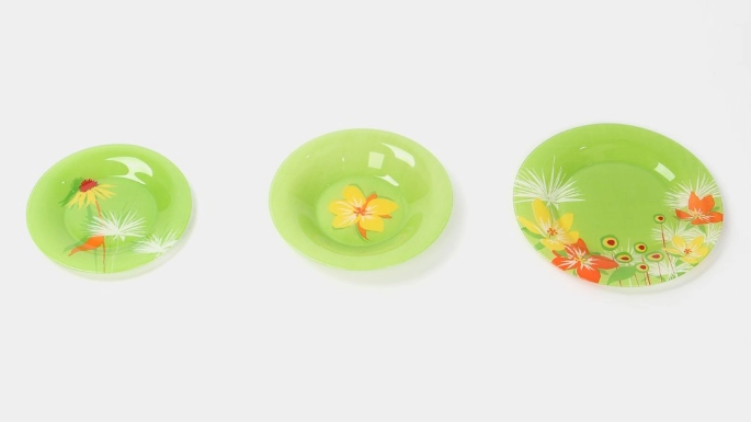 Pop flower green – 46 buyumli Luminarc dasturxon servizi (N6733) bo'lib to'lash