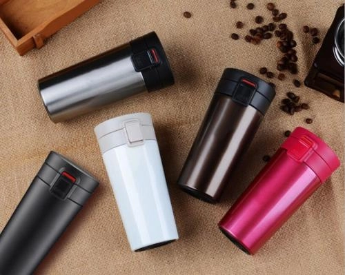 Термокружка из нержавеющей стали Coffee Cup Simple Style термос 500 мл (чёрный, фуксия, стальной, шоколад) онлайн