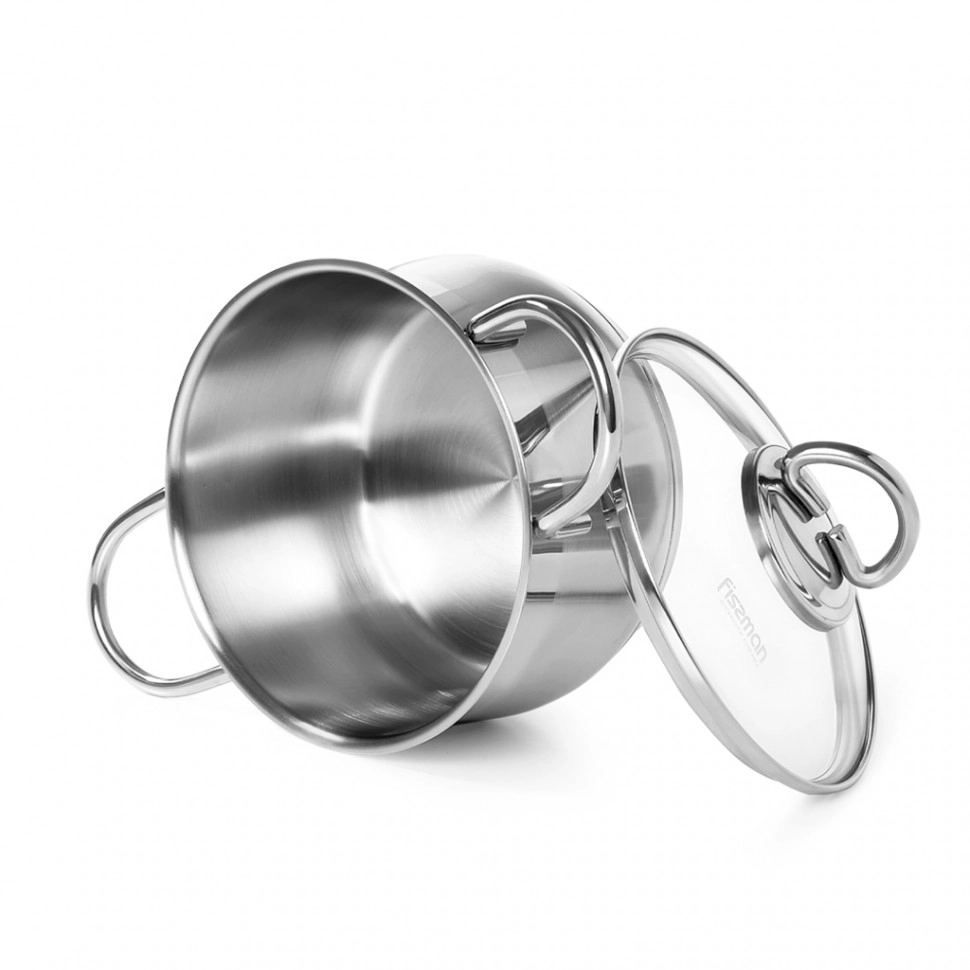 Кастрюля MONICA 16x9,5 см /1,9 л со стеклянной крышкой недорого