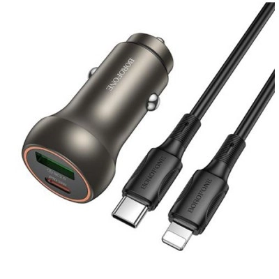 Borofone BZ32B qora avtomobil zaryadlovchi qurilmasi arzon