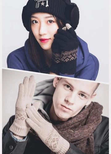Перчатки для сенсорных экранов Xiaomi FO Touch Wool Gloves (Blue) в Узбекистане