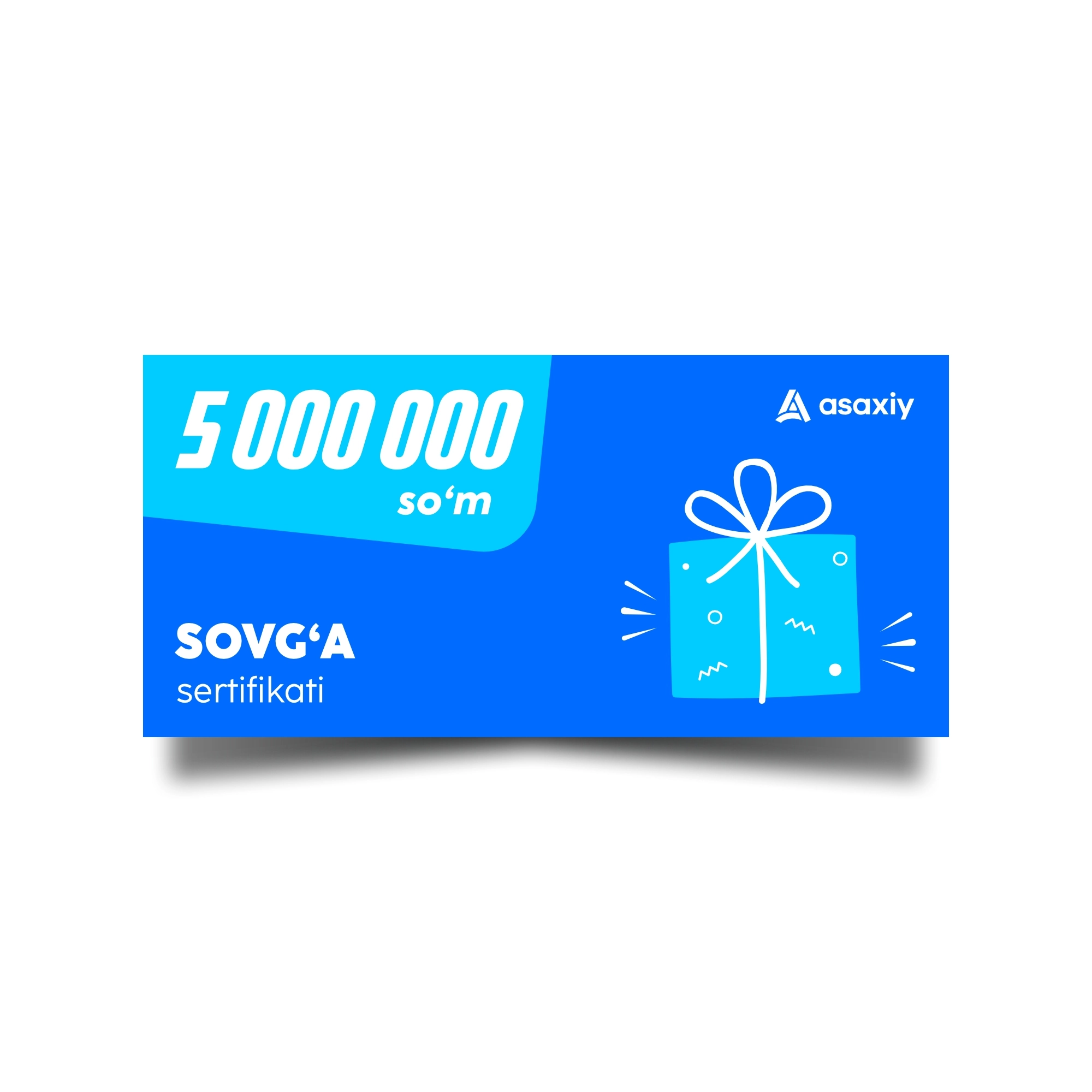Подарочный сертификат на сумму 5 000 000 сум купить