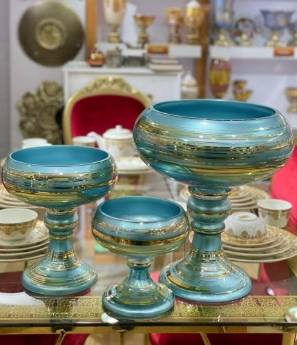 KIBELE meva va konfet idishlari to‘plami (13 buyumli, moviy) arzon