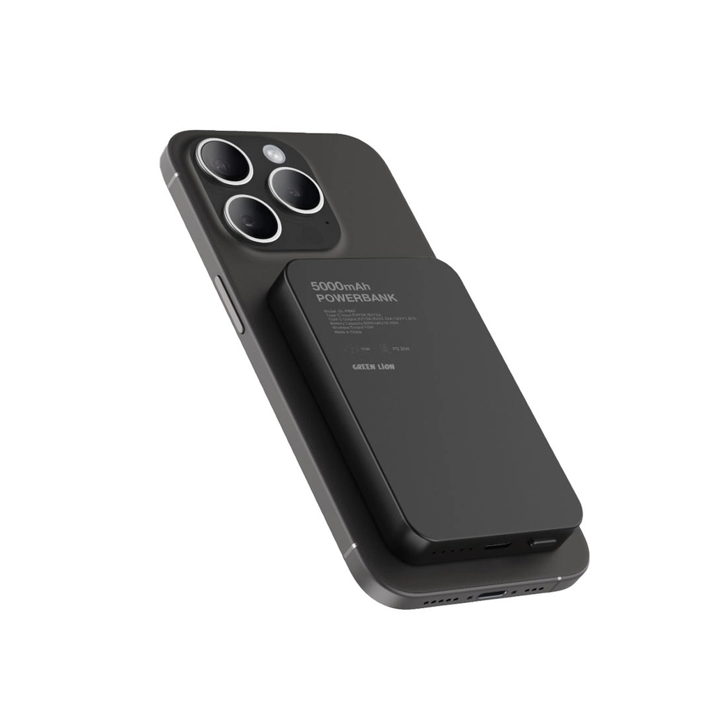 Портативный аккумулятор Green Lion Magsafe GL-MAG 5 5000mAh черный купить