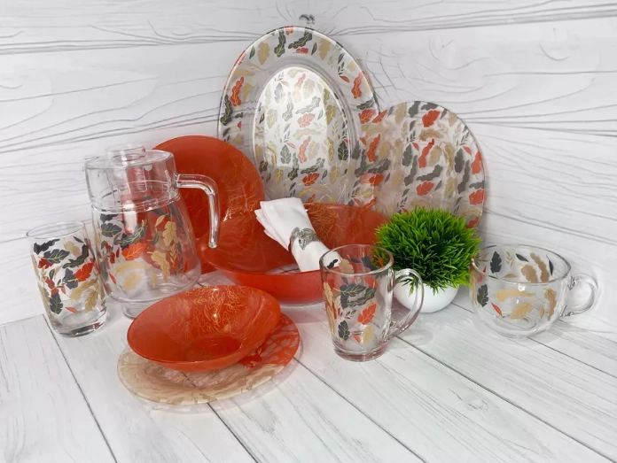 Luminarc Autumn Leaves 46 ta element Stol servisi (V1117) O'zbekistonda