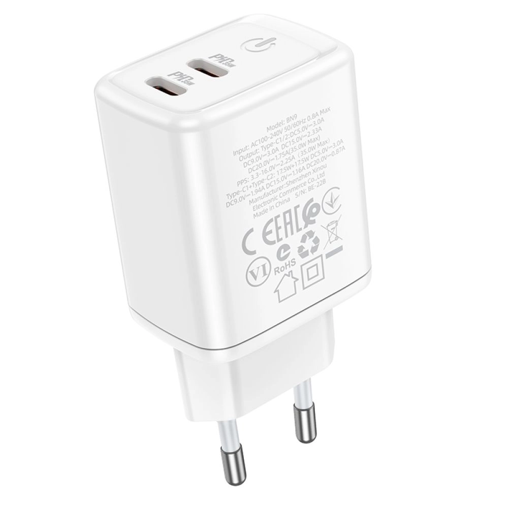 Зарядное устройство BOROFONE BN9 2USB-C - фото №3 Зарядное устройство BOROFONE BN9 2USB-C недорого