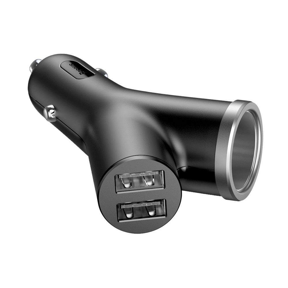 Baseus Y Type Car Charger BSC-C16N 2x1 Avtomobil quvvatlash vositasi O'zbekistonda