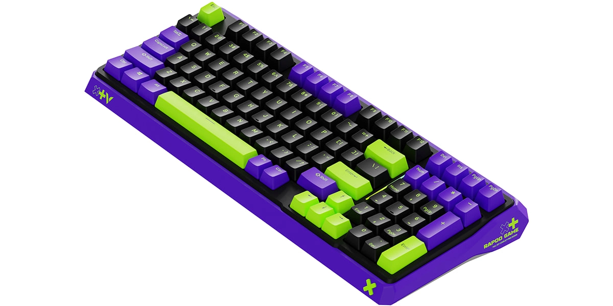 Rapoo ESK750-98 Black Purple Green klaviaturasi O'zbekistonda