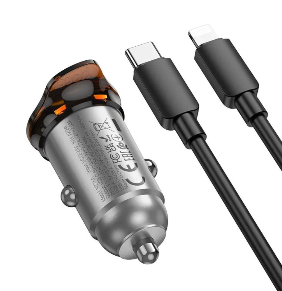 Hoco NZ16A Type-C to Lightning avtomobilda zaryadlovchi qurilmasi onlayn