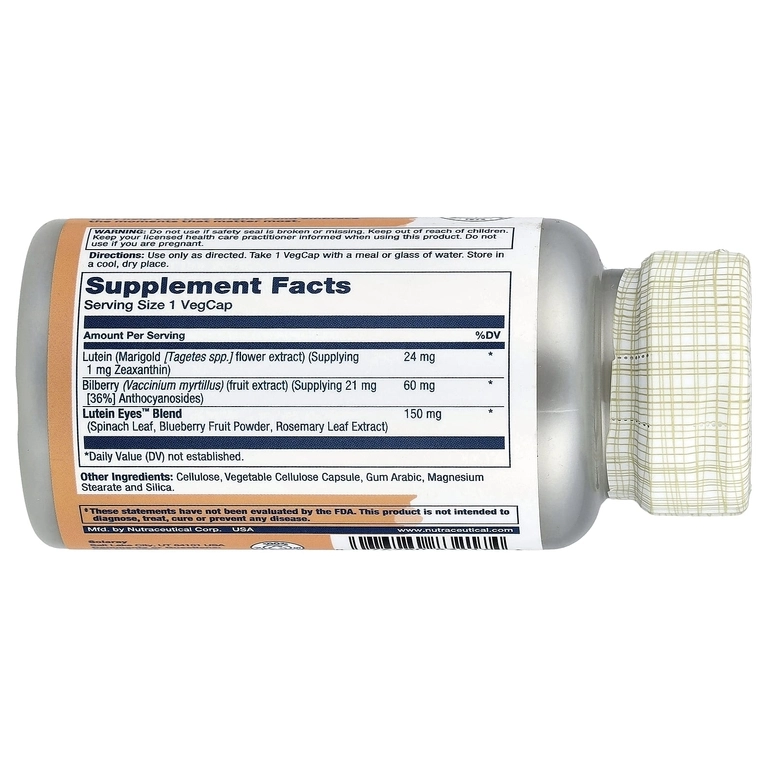 Solaray, Lutein Eyes 24 Advanced, 24 мг, 30 вегетарианских капсул (83217) недорого