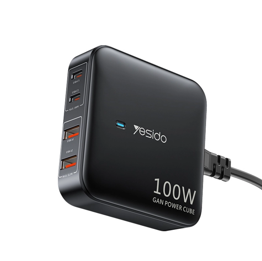 Сетевое зарядное устройство Yesido YC41 100w Gan - фото №2 Сетевое зарядное устройство Yesido YC41 100w Gan купить