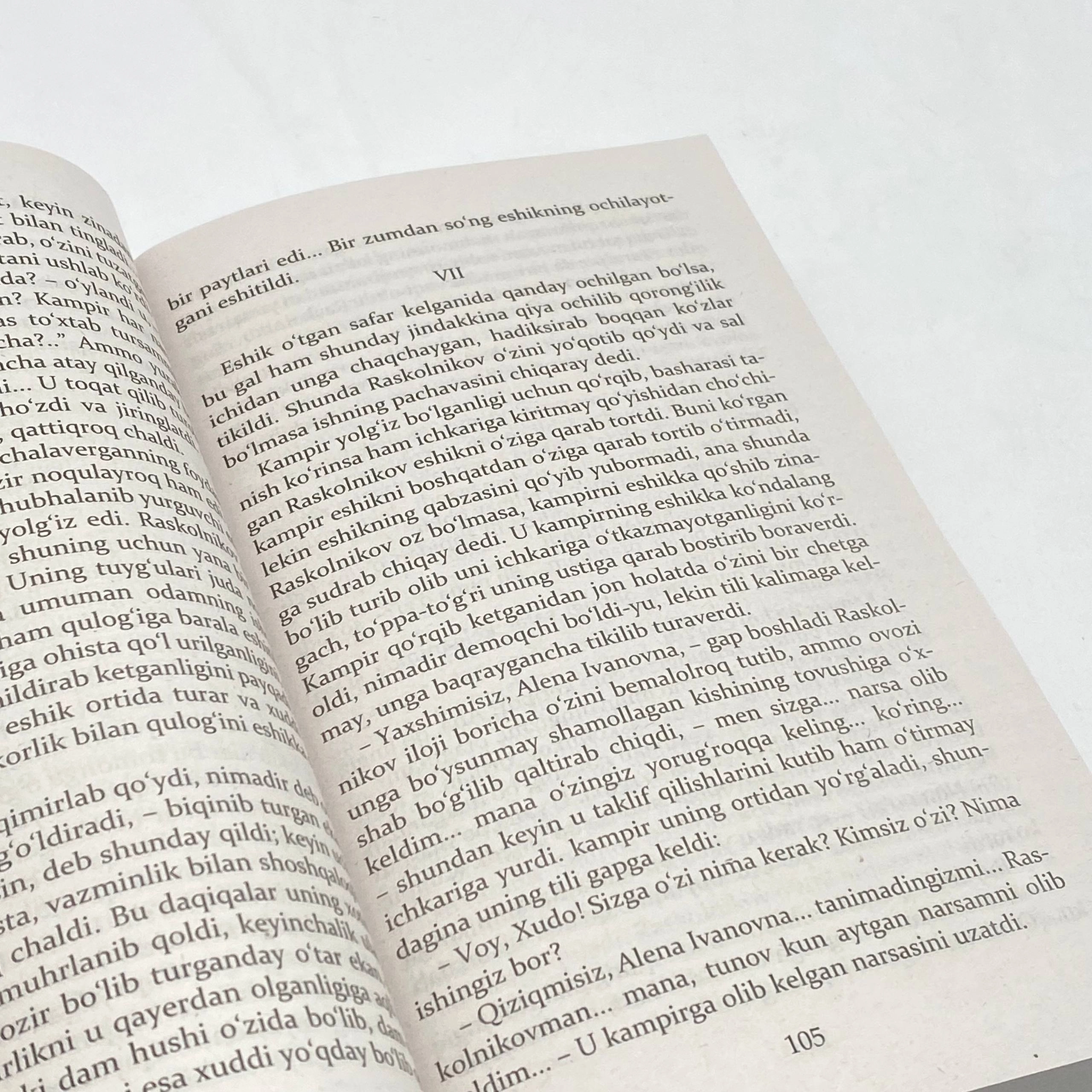 Fyodor Dostoyevskiy: Jinoyat va jazo (lotin) O'zbekistonda