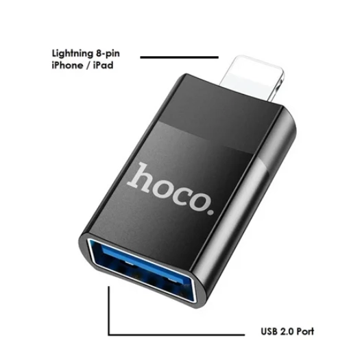 Адаптер USB-Lightning Hoco UA17 рассрочка