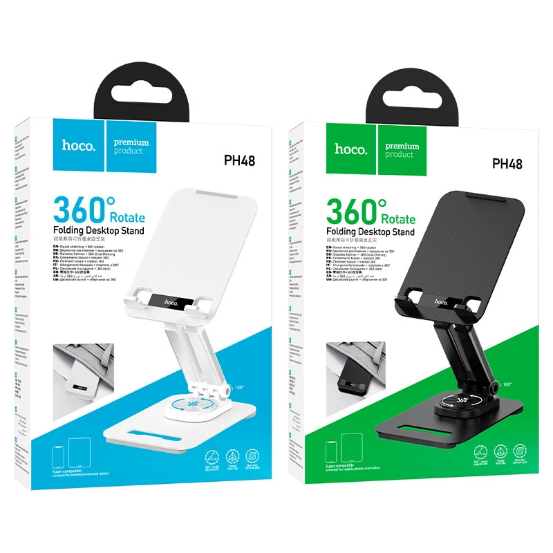 Hoco PH48 qora rangli smartfon va planshet uchun ish stoli tagligi O'zbekistonda