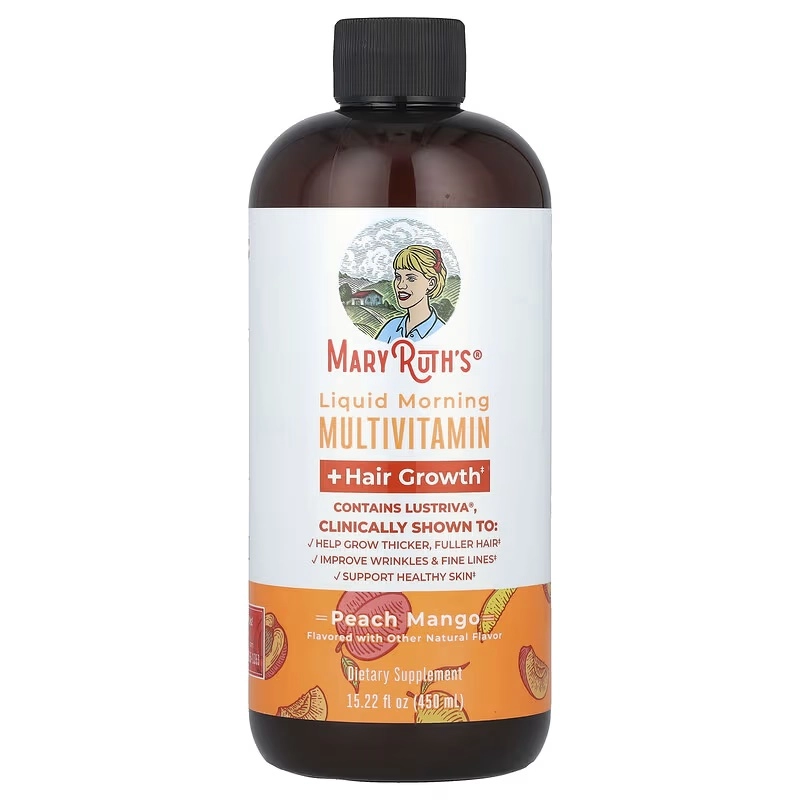 MaryRuth's, Liquid Morning Multivitamin + Hair Growth, персик и манго, 450 мл (62285) купить