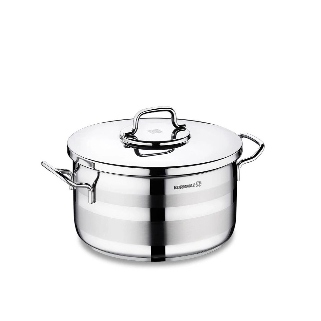 Кастрюля Korkmaz Astra2 22 см 4.3 л , нержавеющая сталь, многослойное капсульное дно (A2024) , Silver купить