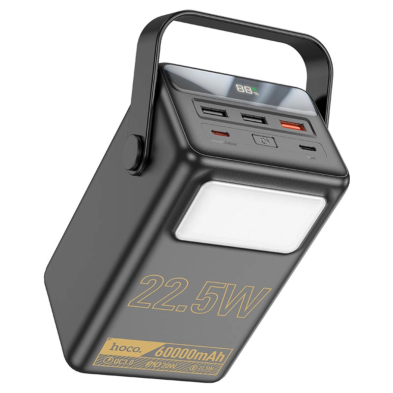 Hoco J110 60000mAh 22.5W qora portativ akkumulyatori onlayn