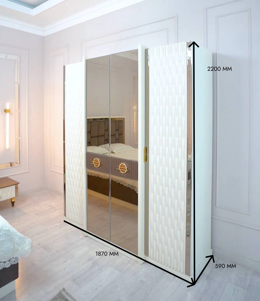 Monreal 4D yotoq garniturasi ko&lsquo;tarish mexanizmi bilan bo'lib to'lash