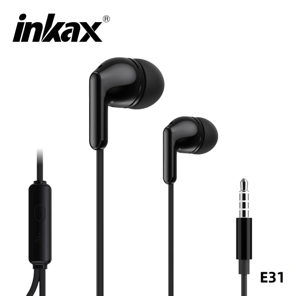 Наушники Inkax E31 1.2M In-ear Music Earphone черные купить