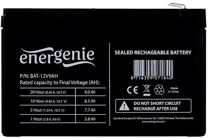 Батарея для UPS Gembird BAT-12V9AH недорого