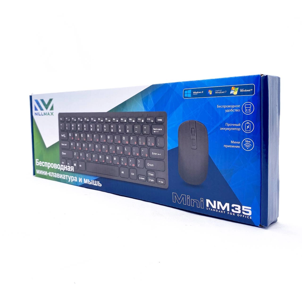 Nillmax NM35 simsiz mini klaviatura va sichqonchasi - rasm №2 Nillmax NM35 simsiz mini klaviatura va sichqonchasi sotib olish