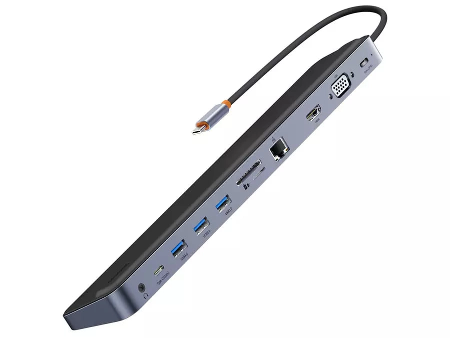 USB Hub Baseus EliteJoy Gen2 11-Port Type-C HUB Adapter (Type-C - HDMI+USB3.0*3+PD+VGA+SD/TF+RJ45+Type-C Data+3.5mm) USB-konsentratori sotib olish