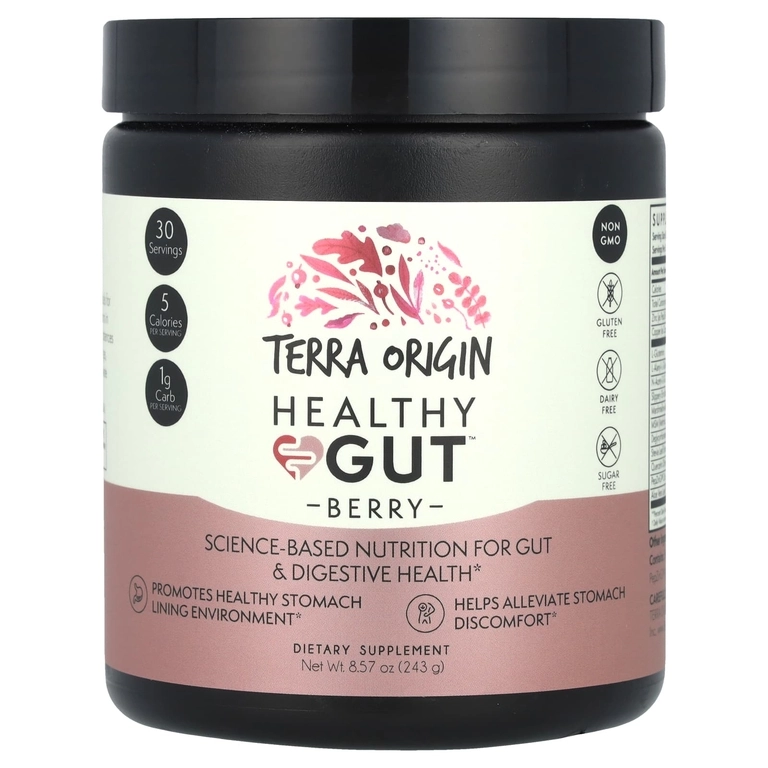 Terra Origin Healthy Gut&trade; Berry Flavor, 243 g (oshqozon-ichak tizimini qo&lsquo;llab-quvvatlash uchun kukun) (00748) sotib olish