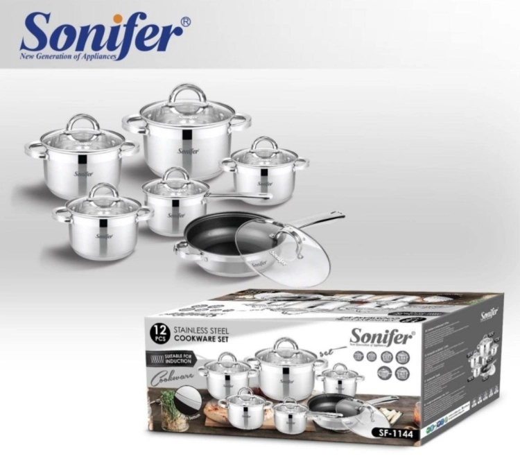 Sonifer sf1144 kostryulkalar to'plami - rasm №2 Sonifer sf1144 kostryulkalar to'plami sotib olish