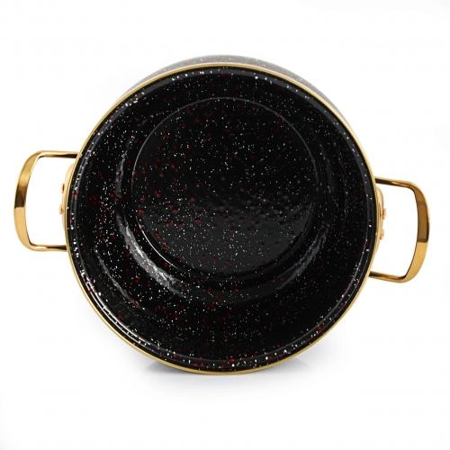 Набор эмалированных кастрюль Lifesmile Gold (чёрный, синий, бардовый, серый) онлайн