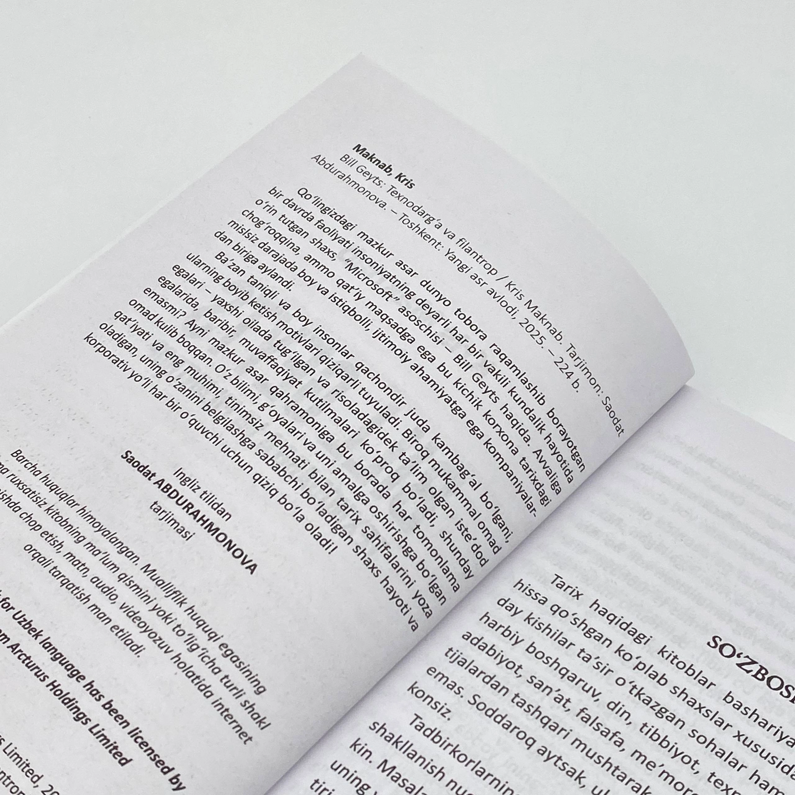 Kris Maknab: Bill Geyts. Texnodarg'a va filantrop O'zbekistonda