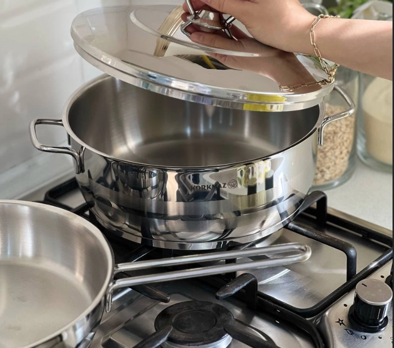 Набор посуды Korkmaz Astra, нержавеющая сталь, с крышкой, 11 предметов, серебристый (A1090) характеристики