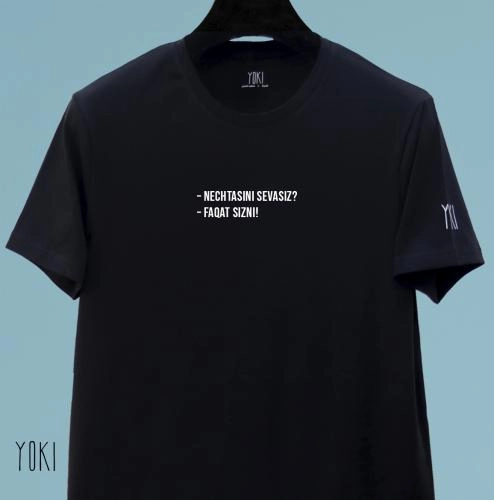 Футболка " - Nechtasini sevasiz? - Faqat sizni!" Black XL купить