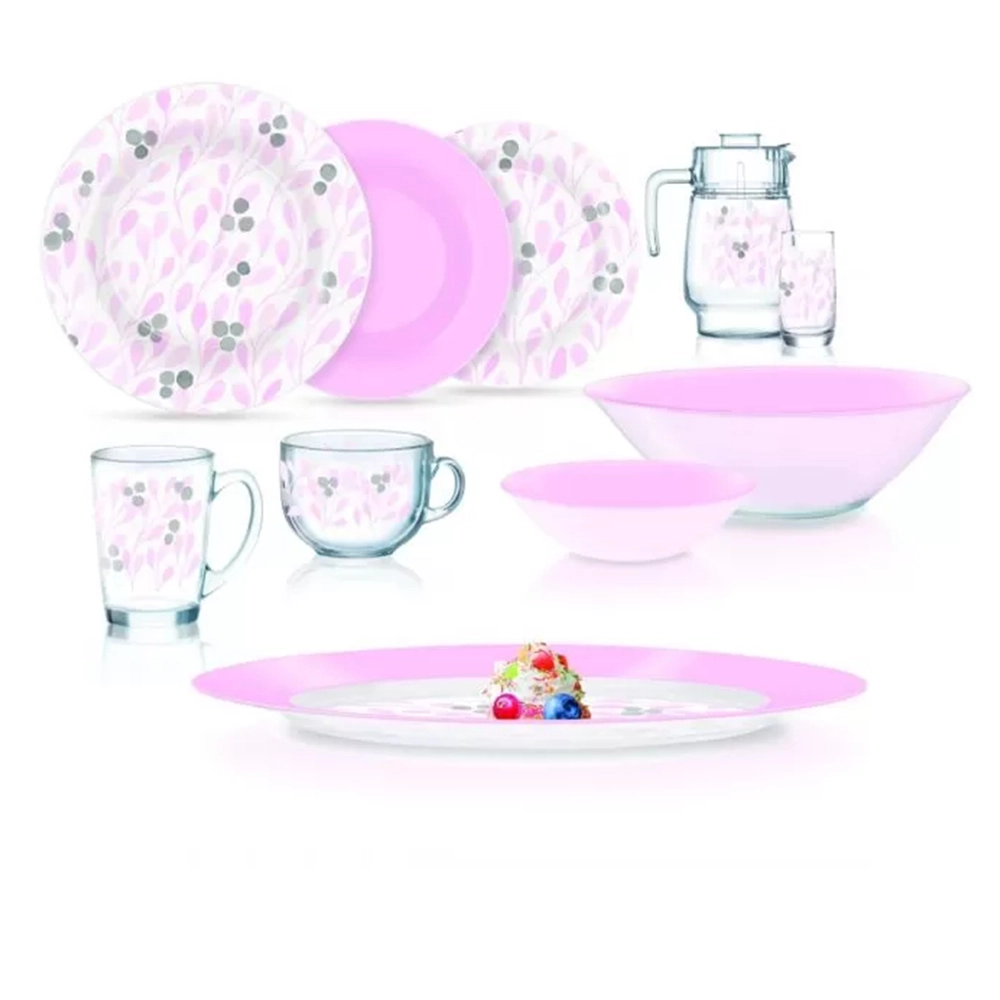 Luminarc Fujoyna White & Pink 46 ta element Stol servisi (Q9723) sotib olish