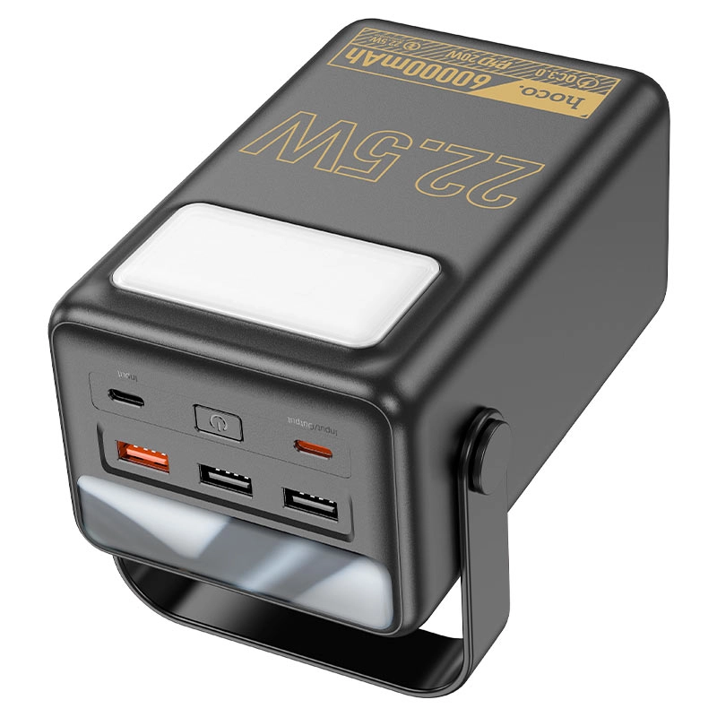 Hoco J110 60000mAh 22.5W qora portativ akkumulyatori arzon