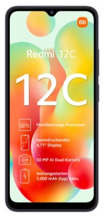Смартфон Xiaomi Redmi 12C 4/128GB Серый графит недорого