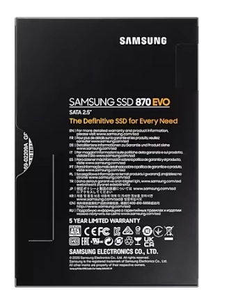 Samsung 870 EVO 250GB 2.5" SSD qattiq diski yetkazib berish