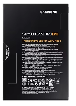 Samsung 870 EVO 500GB 2.5" SSD qattiq diski yetkazib berish