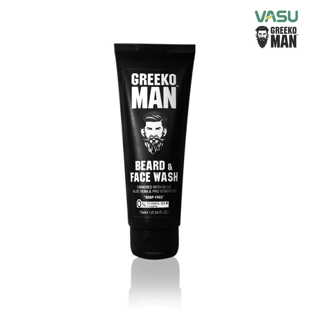 GREEKO MAN SOQOL VA YUZ YUVASI GREEKO MAN BEARD & FACE WASH 75ML sotib olish