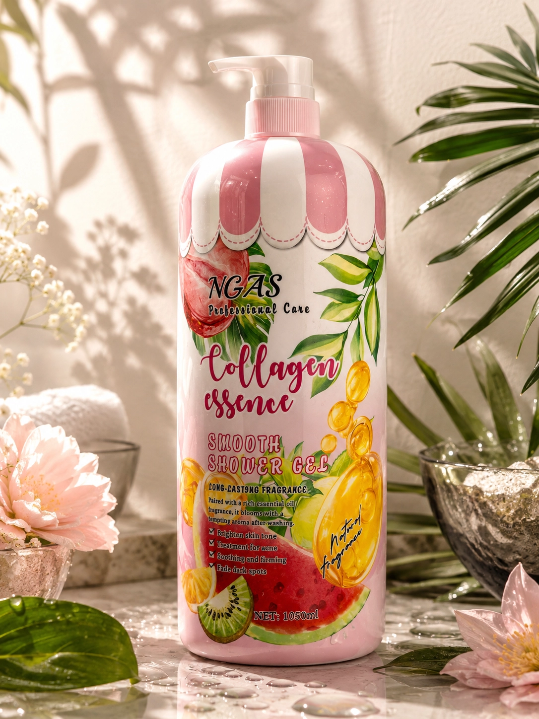Гель для душа с коллагеновой эссенцией NGAS Collagen Essence Smooth, 1050 мл купить