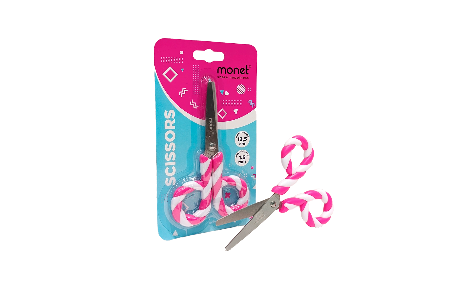 Qaychi 5,25 duym/13,5 sm MONET pink candy 2SC006 sotib olish