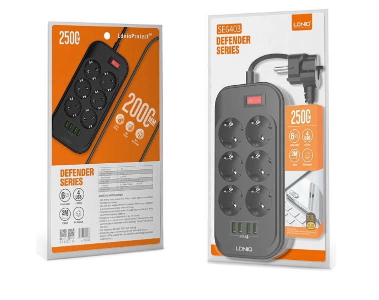 Удлинитель LDNIO SE6403 доставка